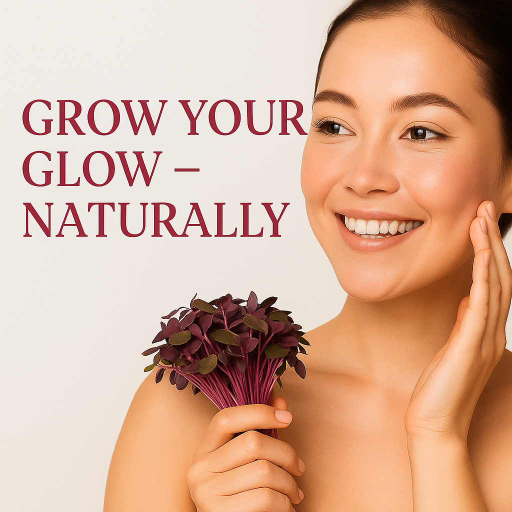 Glow & Radiance Skin - Microgreens Kit - For clear skin, natural glow & anti-aging nutrition. 3 Months Supply